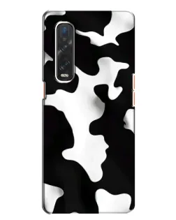 Чехол для OPPO Find X2 с картинкой «Черно-белое пятно»
