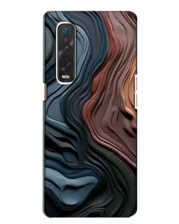 Чехол для OPPO Find X2 с картинкой «Цветные волны каньона»