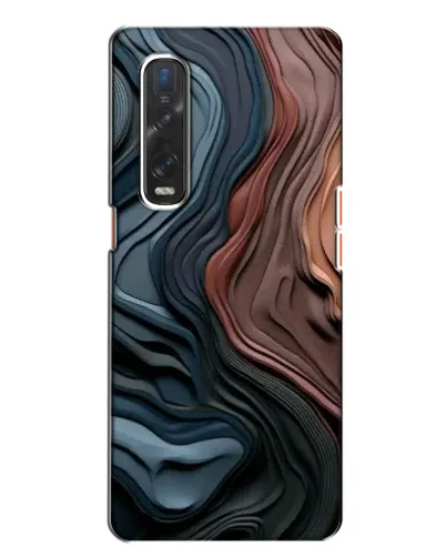 Чехол для OPPO Find X2 с картинкой «Цветные волны каньона»