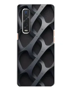 Чехол для OPPO Find X2 с картинкой «Объемное серое плетение»