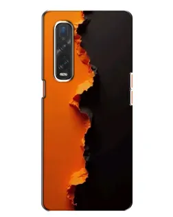 Чехол для OPPO Find X2 с картинкой «Оранжевый разлом»