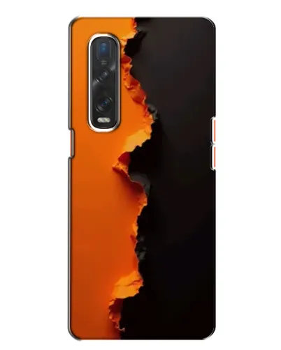 Чехол для OPPO Find X2 с картинкой «Оранжевый разлом»