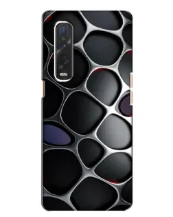 Чехол для OPPO Find X2 с картинкой «Объемная темная решетка»