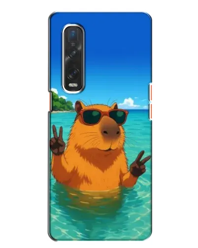 Чехол для OPPO Find X2 с картинкой «Морская капибара»