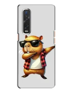 Чехол для OPPO Find X2 с картинкой «Капибара рэпер даб»