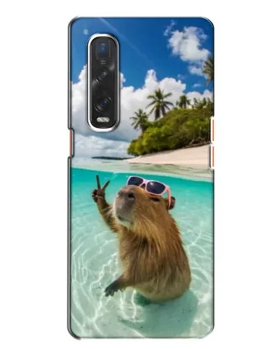 Чехол для OPPO Find X2 с картинкой «Капибара на море»