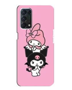 Чехол для OPPO Find X3 Lite с картинкой «My Melody и Kuromi»