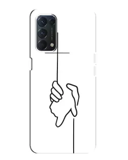 Чехол для OPPO Find X3 Lite с картинкой «Рука держит»