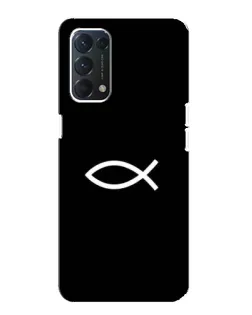 Чохол для OPPO Find X3 Lite з картинкою «Символ риби Jesus» Чохол для OPPO Find X3 Lite з картинкою «Символ риби Jesus»