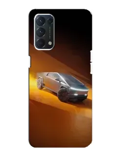 Чехол для OPPO Find X3 Lite с картинкой «Cybertruck в пустыне»