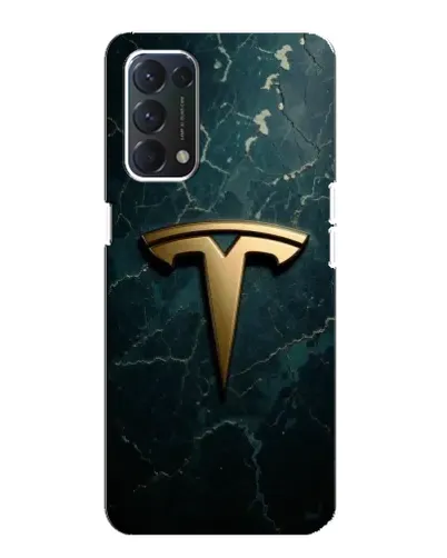 Чехол для OPPO Find X3 Lite с картинкой «Мраморная Tesla Gold»