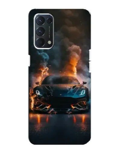 Чехол для OPPO Find X3 Lite с картинкой «Lamborghini дымная эстетика»
