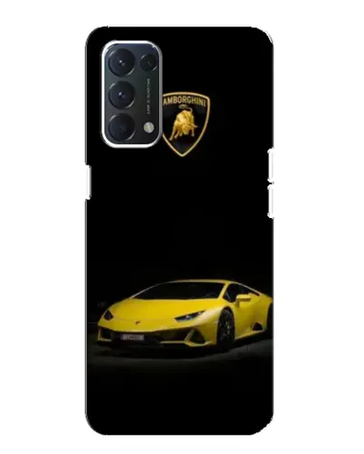 Чехол для OPPO Find X3 Lite с картинкой «Lamborghini желтый акцент»