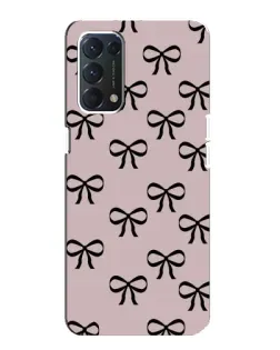Чехол для OPPO Find X3 Lite с картинкой «Черные бантики»