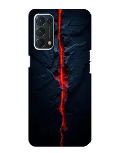 Чехол для OPPO Find X3 Lite с картинкой «Kрасная лавовая трещина»