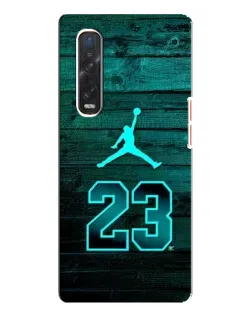 Чехол для OPPO Find X3 Pro с картинкой «Jordan Cyan 23»