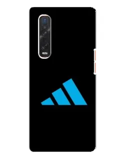 Чехол для OPPO Find X3 Pro с картинкой «Adidas Cyan Logo»
