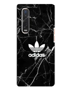 Чехол для OPPO Find X3 Pro с картинкой «Белый мрамор Adidas»