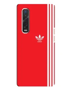 Чехол для OPPO Find X3 Pro с картинкой «Красный минимализм Adidas»