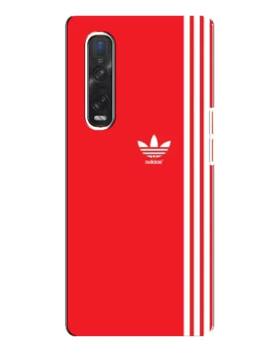 Чехол для OPPO Find X3 Pro с картинкой «Красный минимализм Adidas»
