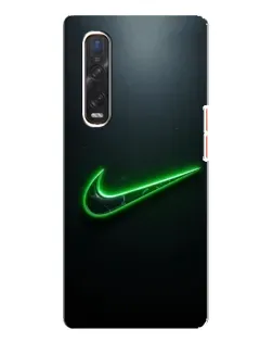 Чехол для OPPO Find X3 Pro с картинкой «Неоновый контур Nike» Чехол для OPPO Find X3 Pro с картинкой «Неоновый контур Nike»