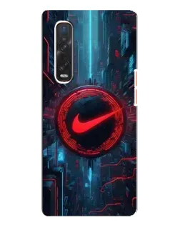 Чехол для OPPO Find X3 Pro с картинкой «Техногенный стиль Nike»