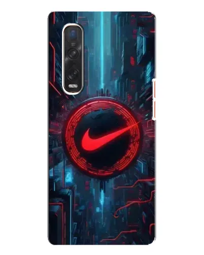 Чехол для OPPO Find X3 Pro с картинкой «Техногенный стиль Nike»