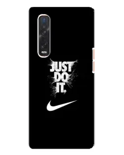 Чехол для OPPO Find X3 Pro с картинкой «Текстовый принт Nike»