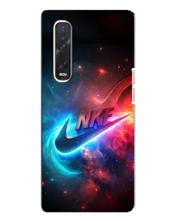 Чехол для OPPO Find X3 Pro с картинкой «Огненный логотип Nike»