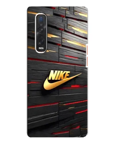 Чехол для OPPO Find X3 Pro с картинкой «Золотой Nike на металле»