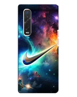 Чехол для OPPO Find X3 Pro с картинкой «Космический Nike Swoosh»