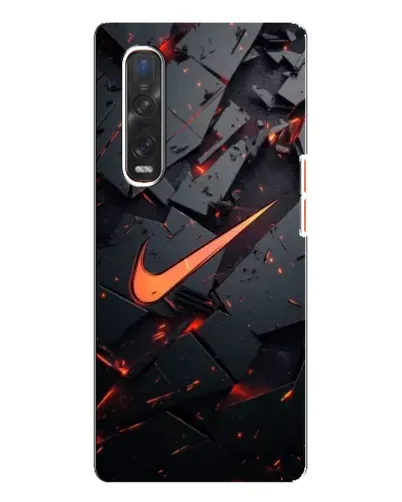 Чехол для OPPO Find X3 Pro с картинкой «Nike — эффект разломов»