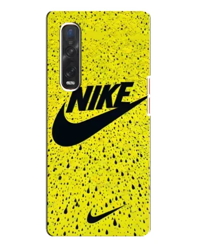 Чехол для OPPO Find X3 Pro с картинкой «Желтый текстурный Nike»