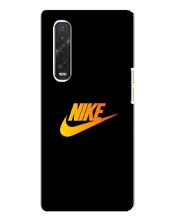 Чехол для OPPO Find X3 Pro с картинкой «Золотой логотип Nike»