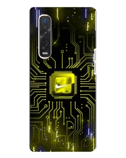 Чехол для OPPO Find X3 Pro с картинкой «Nike — золотая искра»