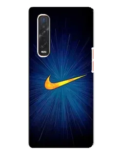 Чехол для OPPO Find X3 Pro с картинкой «Синий пульс Nike»