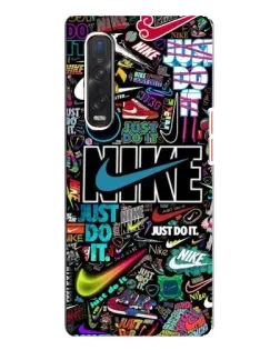 Чехол для OPPO Find X3 Pro с картинкой «Яркий коллаж Nike»