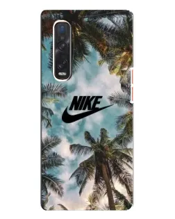 Чехол для OPPO Find X3 Pro с картинкой «Тропический принт Nike»