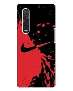 Чехол для OPPO Find X3 Pro с картинкой «Красные брызги Nike»