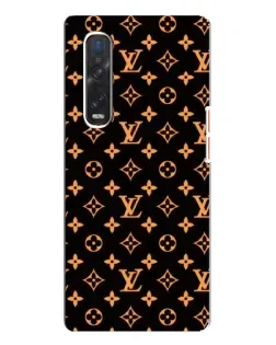 Чехол для OPPO Find X3 Pro с картинкой «Золотая монограмма LV»