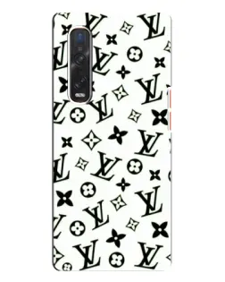 Чехол для OPPO Find X3 Pro с картинкой «Монохромный хаос LV»