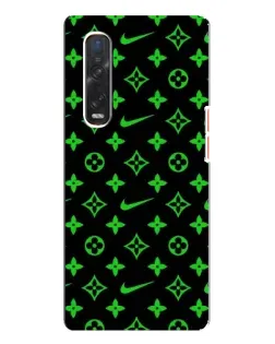 Чехол для OPPO Find X3 Pro с картинкой «Неоновый принт LV»