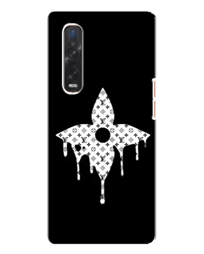 Чехол для OPPO Find X3 Pro с картинкой «Цветочная монограмма»