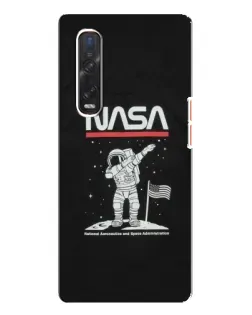 Чехол для OPPO Find X3 Pro с картинкой «NASA — шагаем по Луне»
