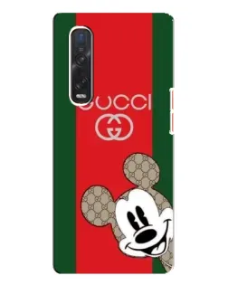Чехол для OPPO Find X3 Pro с картинкой «Gucci — полосы и Микки»