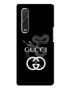 Чехол для OPPO Find X3 Pro с картинкой «Gucci — серебряная змея»