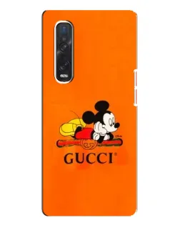 Чехол для OPPO Find X3 Pro с картинкой «Микки Маус Gucci — оранж»