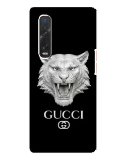 Чехол для OPPO Find X3 Pro с картинкой «Gucci — серебряный лев»