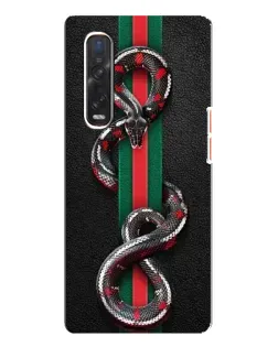 Чехол для OPPO Find X3 Pro с картинкой «Gucci — змея на полосе»