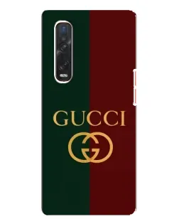 Чехол для OPPO Find X3 Pro с картинкой «Gucci — темно-зеленый градиент»